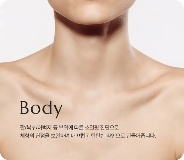 바디 소멸핏 안내 — 팔·복부·허벅지 등 부위별 진단으로 체형을 보완하는 시술