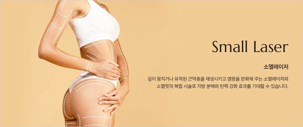 소멸레이저(Small Laser) 안내 — 뭉친 근막층을 재생시키고 지방 분해와 탄력 리프팅을 돕는 복합 시술